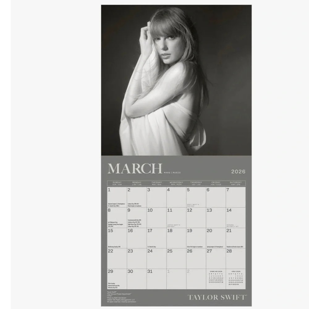 Taylor Swift OFFICIAL 2026 7 x 14 Inch Hanging Monthly Wall Calendar new sealed
